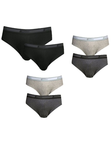 6 Slip Uomo In Cotone Elasticizzato Elastico Esterno Logato Cotonella 2383