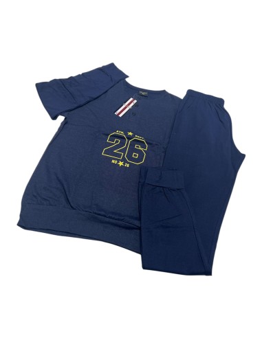 Pigiama Uomo In Caldo Cotone Manica E Pantalone Lungo Marta Marzotto EMI809