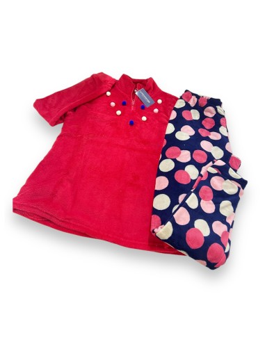 Pigiama Donna In Coral Con Mezza Zip Sommaruga PG080D