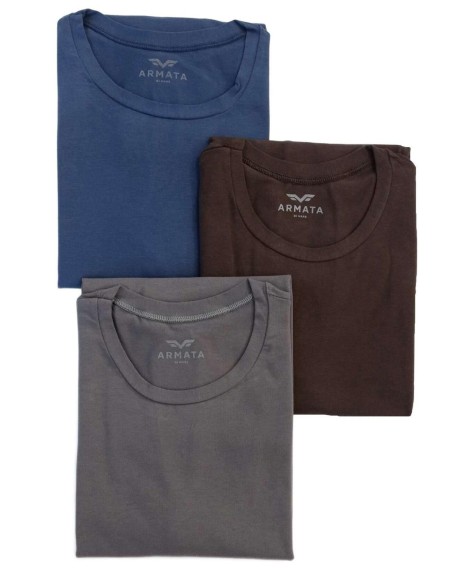 3 T-Shirt Uomo Cotone Elasticizzato Armata Di Mare GT108 Girocollo