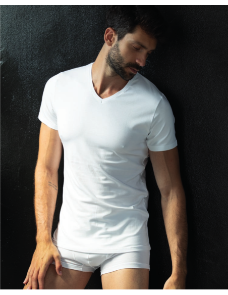 3 T-Shirt Uomo Cotone Elasticizzato Armata Di Mare GT109 ScolloV