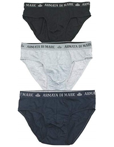 3 Slip Uomo Cotone Jersey Elasticizzato Armata...