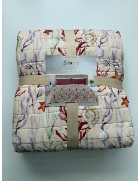 Trapuntino LineaOro Matrimoniale Quilt Stampato Scilla DoubleFace 260X260