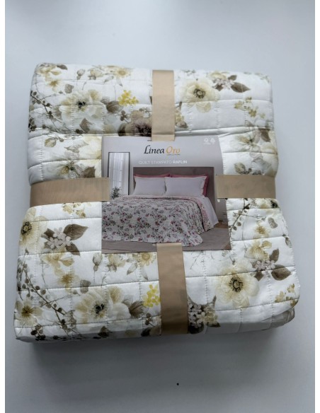 Trapuntino LineaOro Matrimoniale Quilt Stampato Raflin DoubleFace 260X260