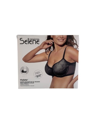 Reggiseno Selene Violeta Con Tulle Incrociato Sui Lati Coppa C