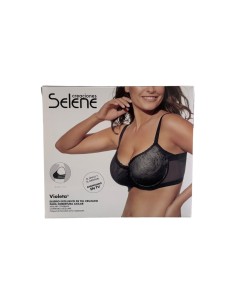 Reggiseno Selene Violeta Con Tulle Incrociato Sui Lati Coppa D