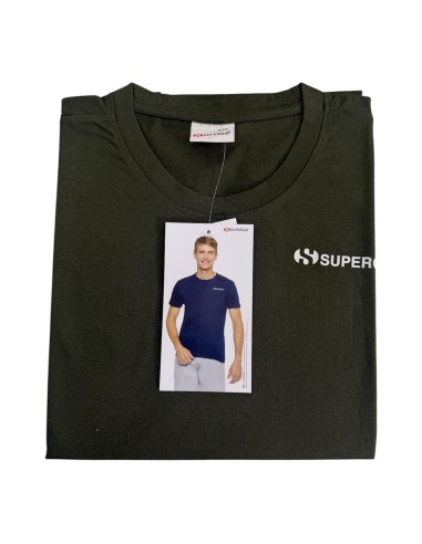 T-shirt Uomo Superga In Cotone Con Logo Verde...