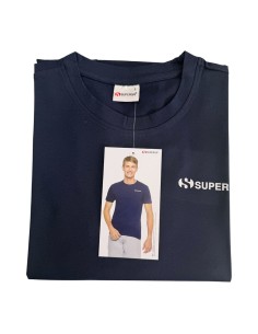 T-shirt Uomo Superga In Cotone Con Logo Navy