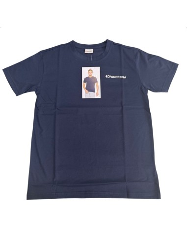 T-shirt Uomo Superga In Cotone Con Logo Navy
