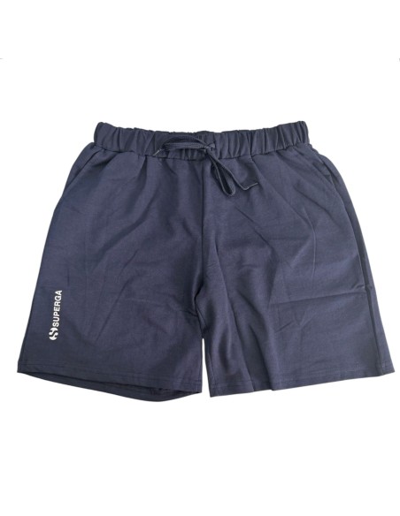 Pantalone Tuta Cotone Superga Corto Uomo Navy
