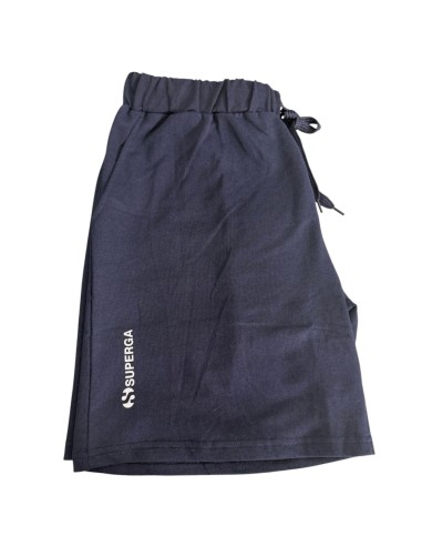 Pantalone Tuta Cotone Superga Corto Uomo Navy