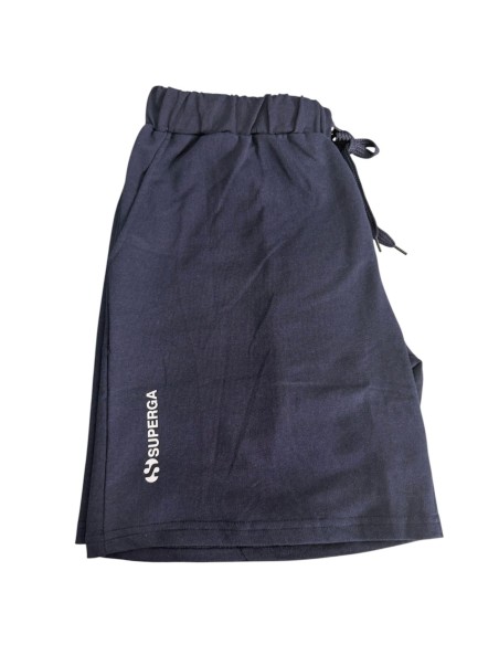 Pantalone Tuta Cotone Superga Corto Uomo Navy