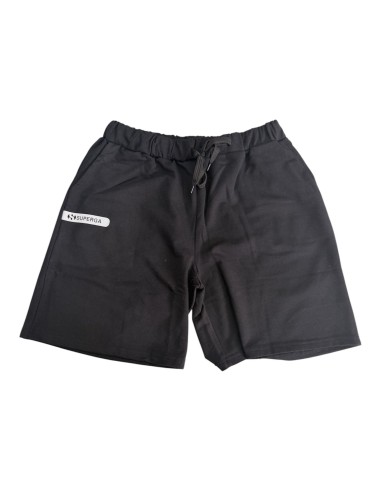 Pantalone Tuta Cotone Superga Corto Uomo Nero