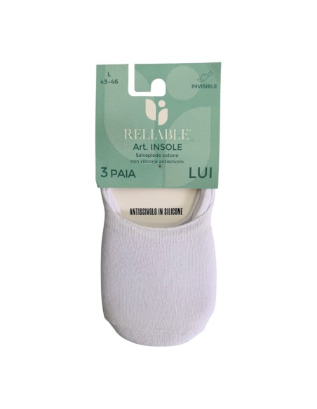 9 Paia Salvapiede In Cotone Con Antiscivolo Reliable Insole