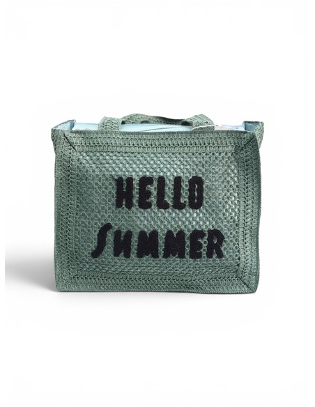 Borsa Mare In Paglia Papalina Ricamata Hello Summer