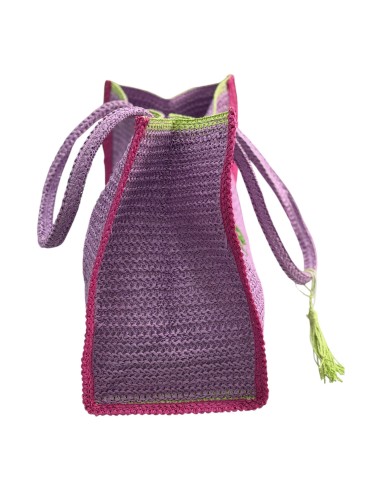 Borsa Mare In Paglia Papalina Ricamata Splash