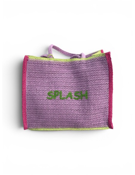 Borsa Mare In Paglia Papalina Ricamata Splash