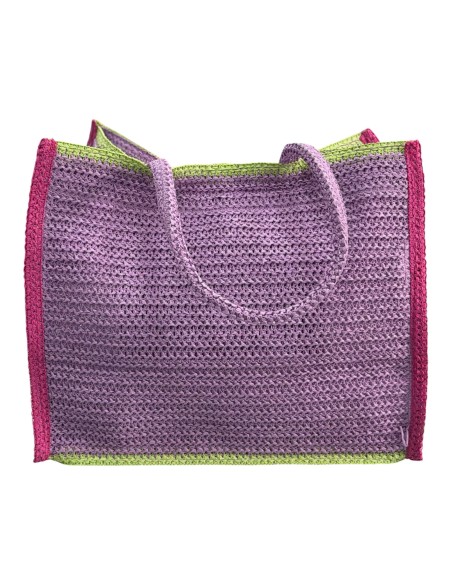 Borsa Mare In Paglia Papalina Ricamata Splash