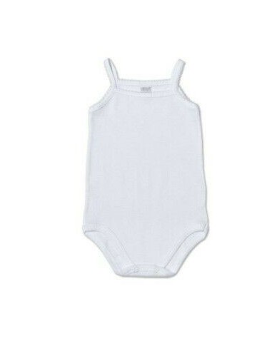 6 Body Cotone Bratellina Bimba Spalla Stretta Ellepi Bianco AF3624