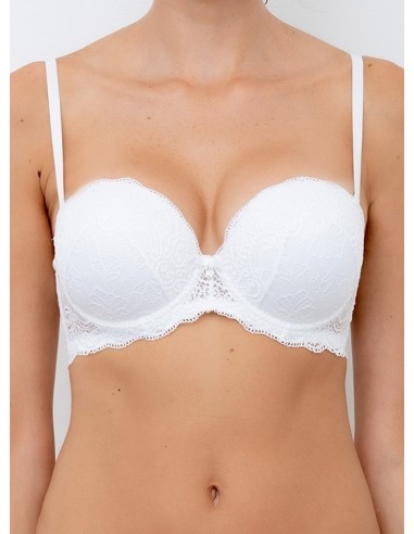 Reggiseno Super Push Up 2 Taglie In Piu Extra Pizzo Lormar Coppa B