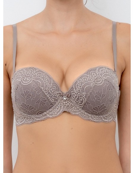 Reggiseno Super Push Up 2 Taglie In Piu Extra Pizzo Lormar Coppa B