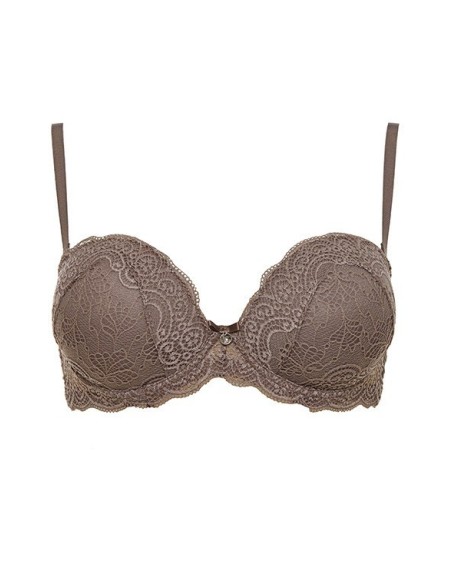 Reggiseno Super Push Up 2 Taglie In Piu Extra Pizzo Lormar Coppa B