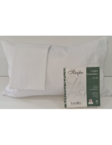 4 Sottofedere Con Zip Rigato 52x82cm Lineablu Copriguanciale Stripe