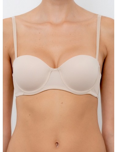 Reggiseno Senza Spalline Coppe Imbottite Lormar Pura Fascia Coppa B