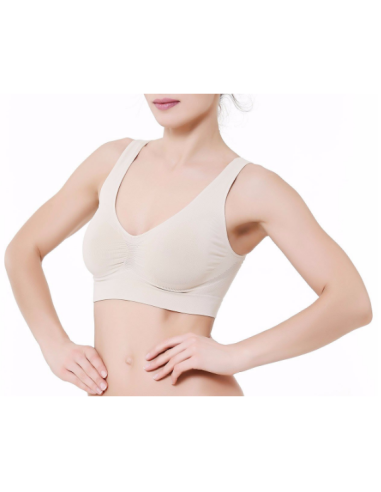 3 Brassiere Spalla Larga Push Up Microfibra Senza Ferretto Ilary BR097