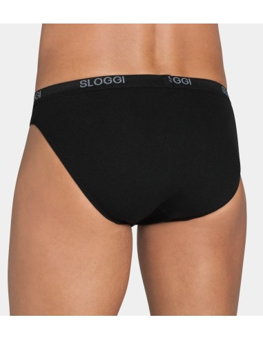 3 Slip Uomo Mini Vita Bassa Cotone Sloggi Basic